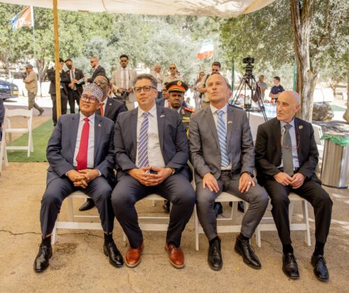 Somaliland President Abdirahman Mohamed Abdullahi Irro plants a symbolic tree at the Groves of Nations in Jerusalem on June 15, 2026. The tree represents friendship, cooperation and the growing relationship between Somaliland and Israel. (Photo: Presidency of Somaliland)