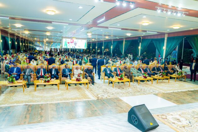 Senior government officials, political leaders, diplomats, traditional elders and invited guests gather at the Presidential Palace in Hargeisa for Somaliland's 66th Independence Anniversary state celebration.
