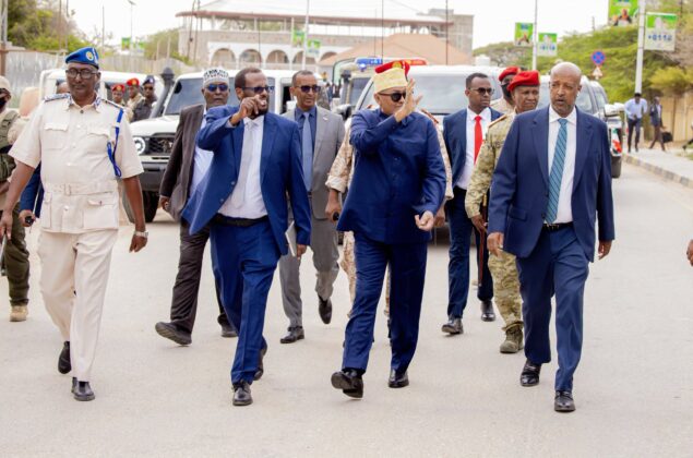 President Irro walks through an examination hall, encouraging students as Somaliland begins its largest-ever national certificate examinations, with a record 42,519 candidates sitting the tests nationwide.