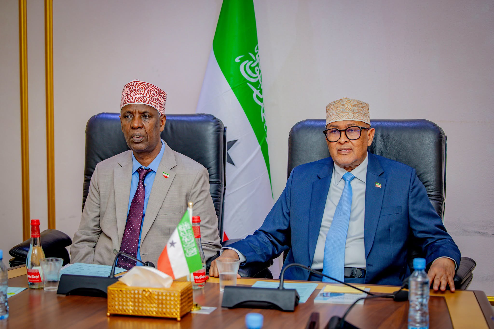 Somaliland President Abdirahman Mohamed Abdillahi (Irro) and Vice President Mohamed Ali Aw Cabdi