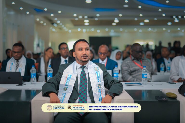 University of Hargeisa President Dr. Mohamed Ahmed Sulub attends the university’s 1st International Research Conference in Hargeisa, Somaliland.