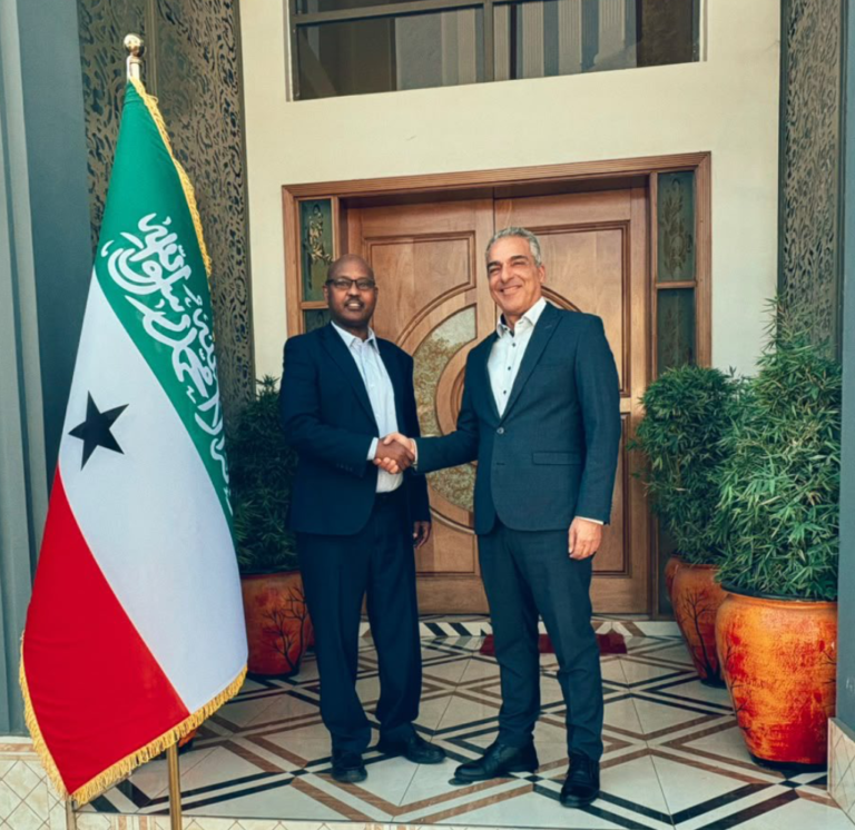Somaliland’s representative to Kenya, Dr. Mohamed Abdilahi Omar, held talks with Israeli Ambassador Gideon Behar in Nairobi on Thursday
