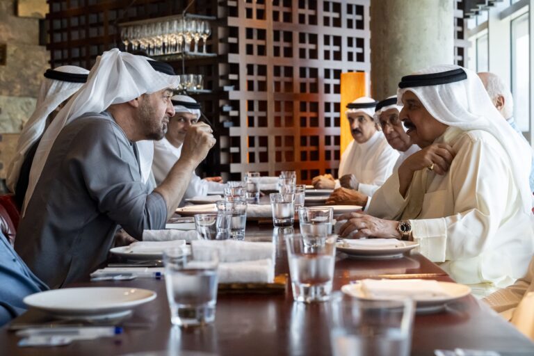 UAE President Sheikh Mohamed bin Zayed Al Nahyan and Bahrain’s King Hamad bin Isa Al Khalifa