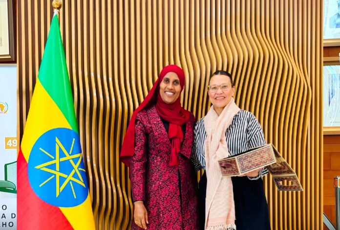 Ethiopia’s Minister of Urban and Infrastructure, Chaltu Sani, and AMALI Executive Director Jennifer Comalie