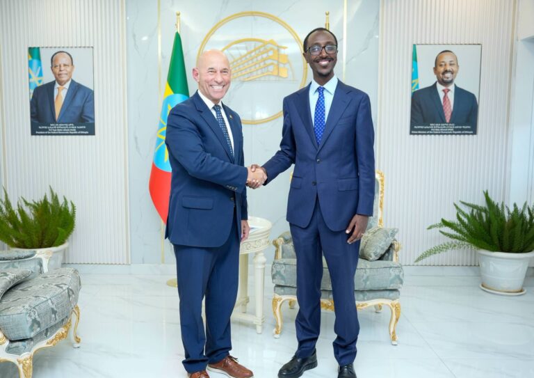 Ethiopian Foreign Minister Gedion Timothewos met U.S. Assistant Secretary of State for African Affairs Frank Garcia on Friday for talks aimed at strengthening economic relations and addressing security tensions across the Horn of Africa