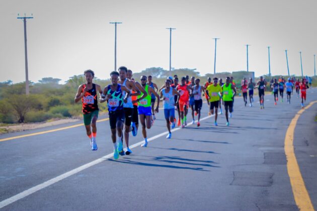 Runners compete in the fourth Hargeisa International Half Marathon in Somaliland, October 2, 2026. Local athletes claimed the top six places in the men&rsquo;s race.